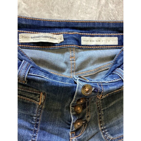 Pilcro Women's High Rise Blue Jeans - Picture 4 of 5
